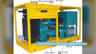 20000psi डीजल हाइड्रो ब्लास्टर पावर वॉशर