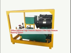 500bar औद्योगिक उच्च दबाव वाशर 22kw उच्च दबाव धुलाई प्रणाली