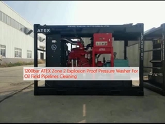 तेल क्षेत्र के पाइपलाइनों की सफाई के लिए 1200 बार एटीएक्स ज़ोन 2 विस्फोट प्रूफ दबाव वॉशर