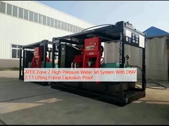 DNV 2.7.1 लिफ्टिंग फ्रेम विस्फोट प्रूफ के साथ ATEX ज़ोन 2 हाई प्रेशर वॉटर जेट सिस्टम