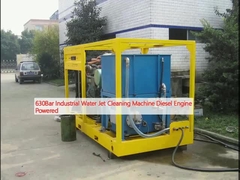 630Bar औद्योगिक वाटर जेट सफाई मशीन डीजल इंजन संचालित