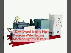 132kw डीजल इंजन हाई प्रेशर वाटर जेटिंग मशीन हाइड्रो ब्लास्टर्स