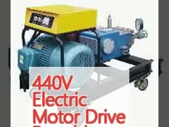 440V इलेक्ट्रिक मोटर ड्राइव पोर्टेबल हाई प्रेशर वॉटर ब्लास्टर 10000psi