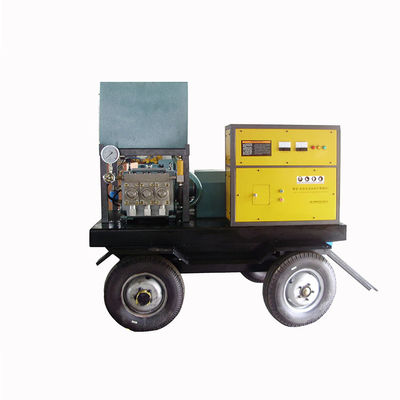 600bar 75kw ट्रॉली उच्च दबाव क्लीनर उच्च दबाव पानी जेट सफाई मशीन