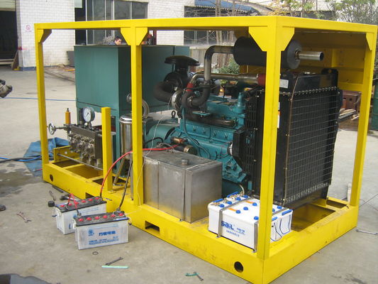 90kw हाइड्रो ब्लास्टिंग उपकरण औद्योगिक वॉटर जेट क्लीनर मशीन 800बार